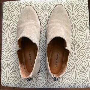 Lucky Brand Light Tan Suede Ankle Boots